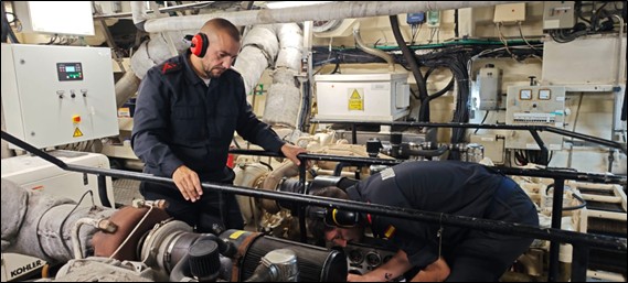 Equipment for the Isla de León PVZ at sea