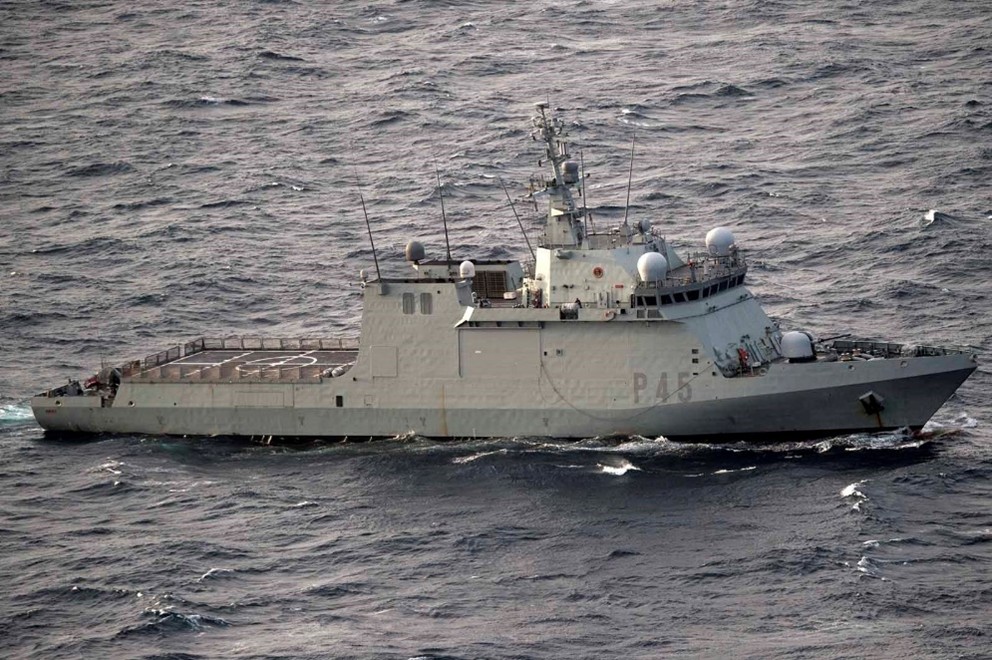 The OPV Audaz conducts maritime surveillance