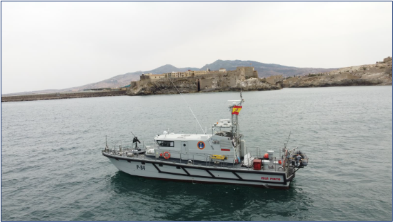 Patrulla de vigilancia marítima en aguas de Melilla