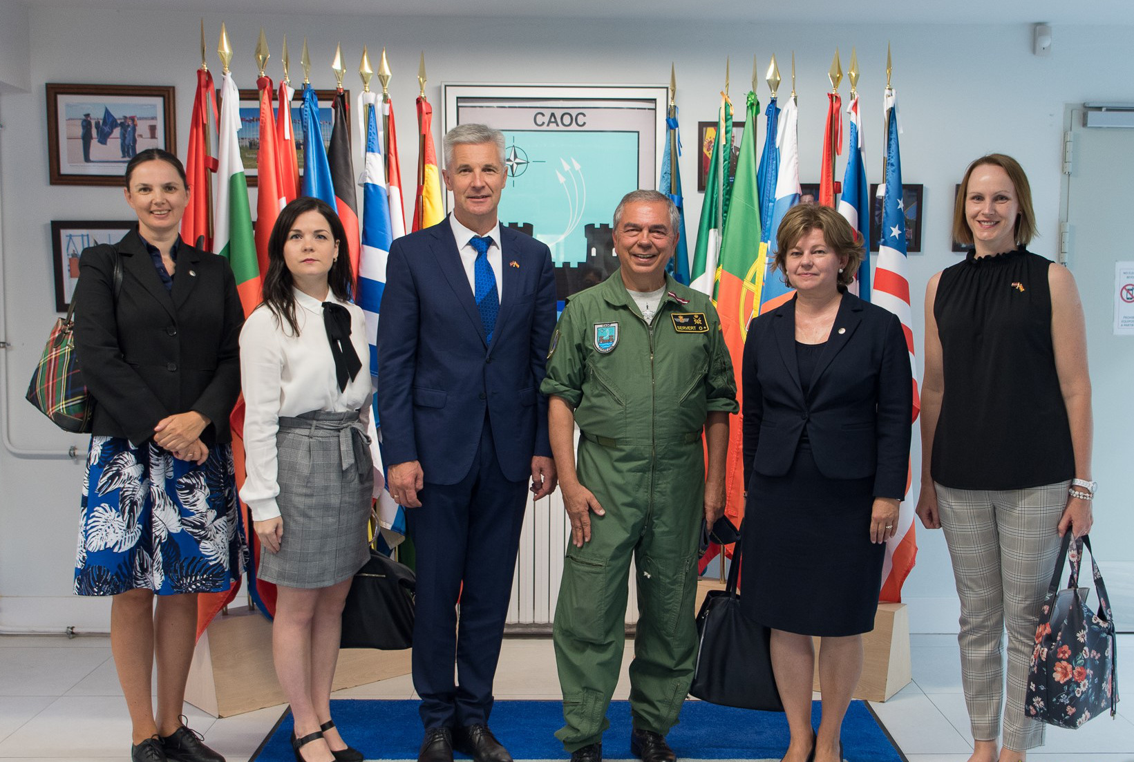 The Latvian Minister of Defence visits the Combined Air Operations Centre in Torrejón