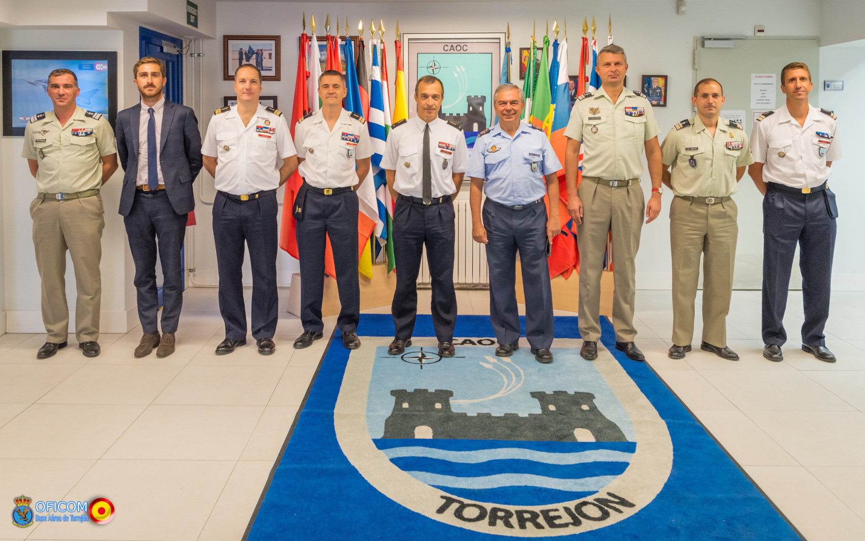 The Chief of the Euro Atlantic Division from the French Defence Staff visits the CAOC Torrejón