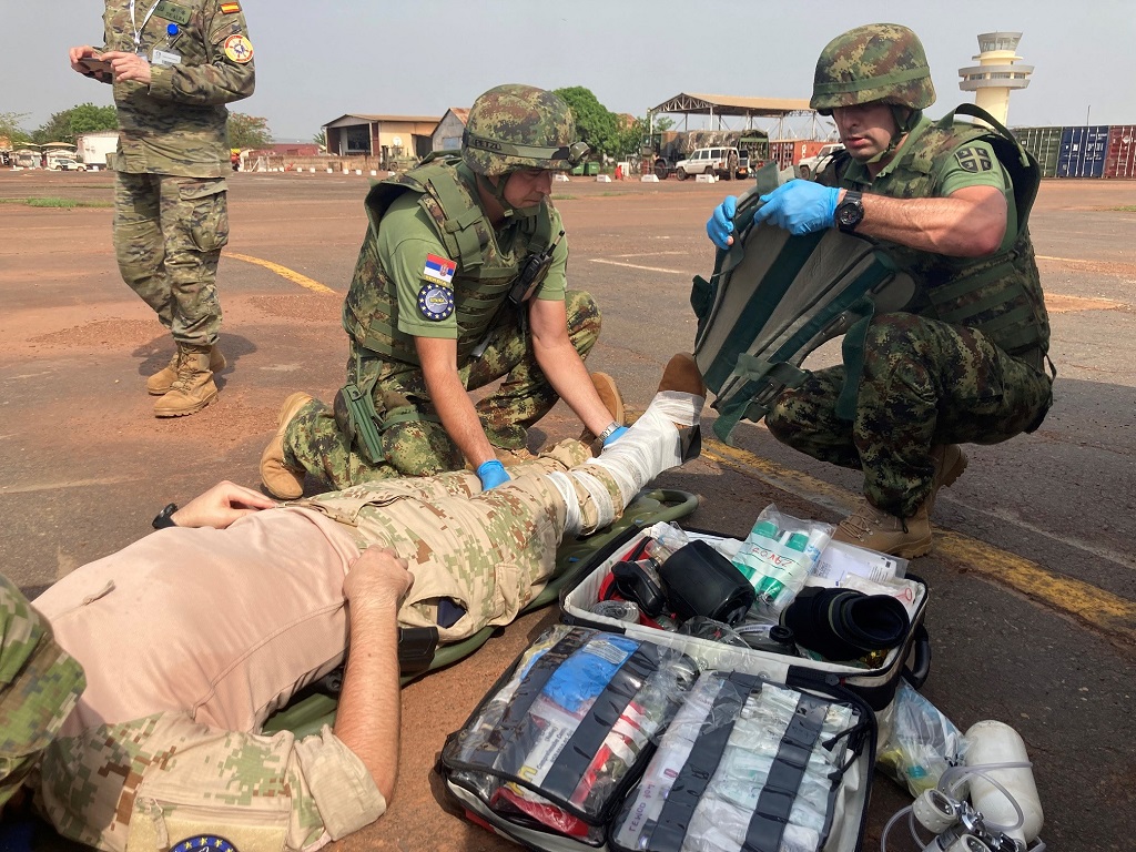 Medical intervention during the exercise