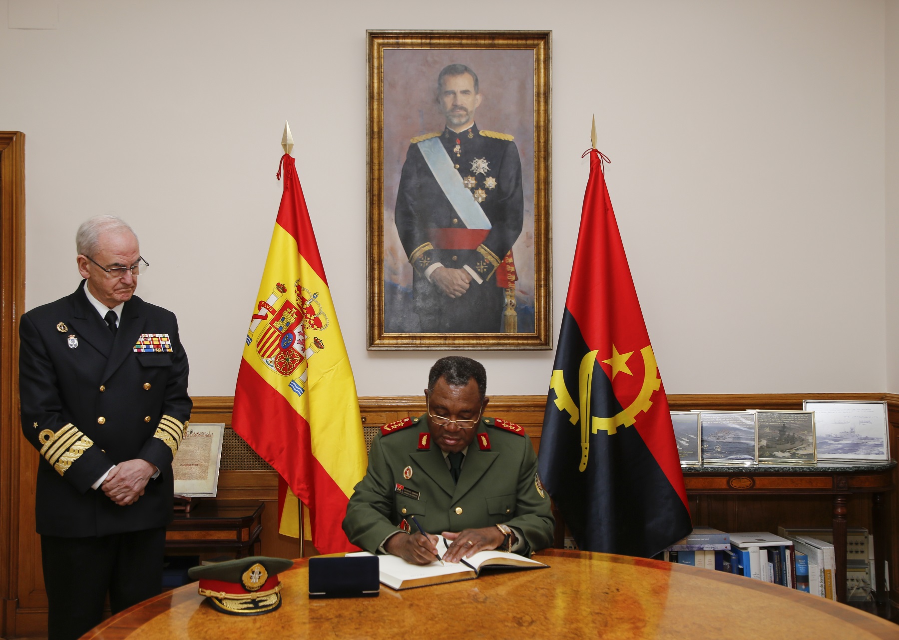 Signing the Book of Honour