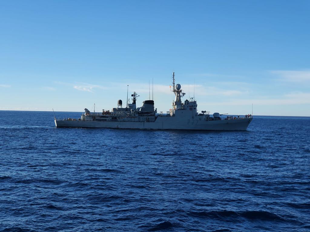 Offshore patrol vessel at sea