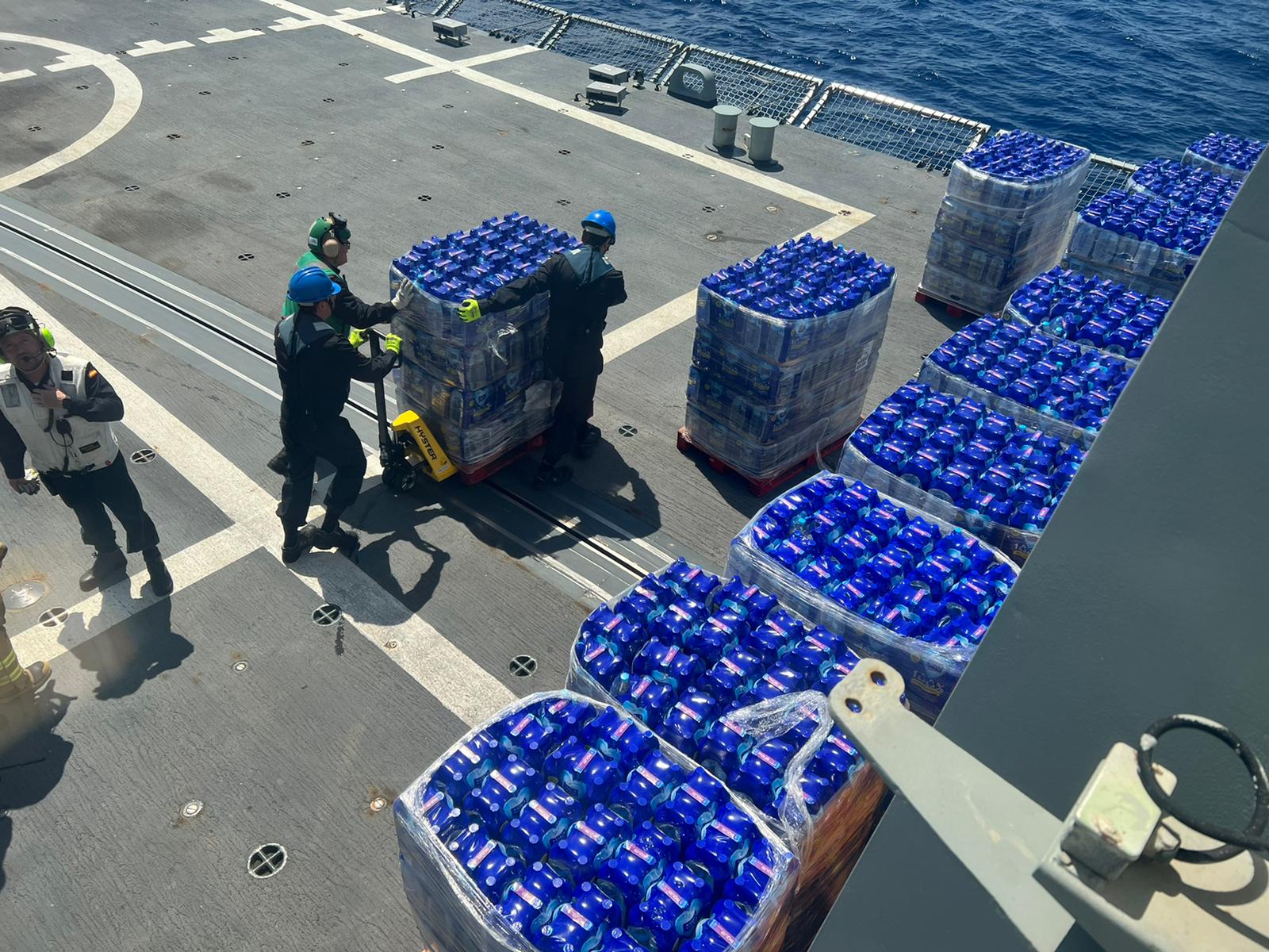 Preparation of cargo on deck