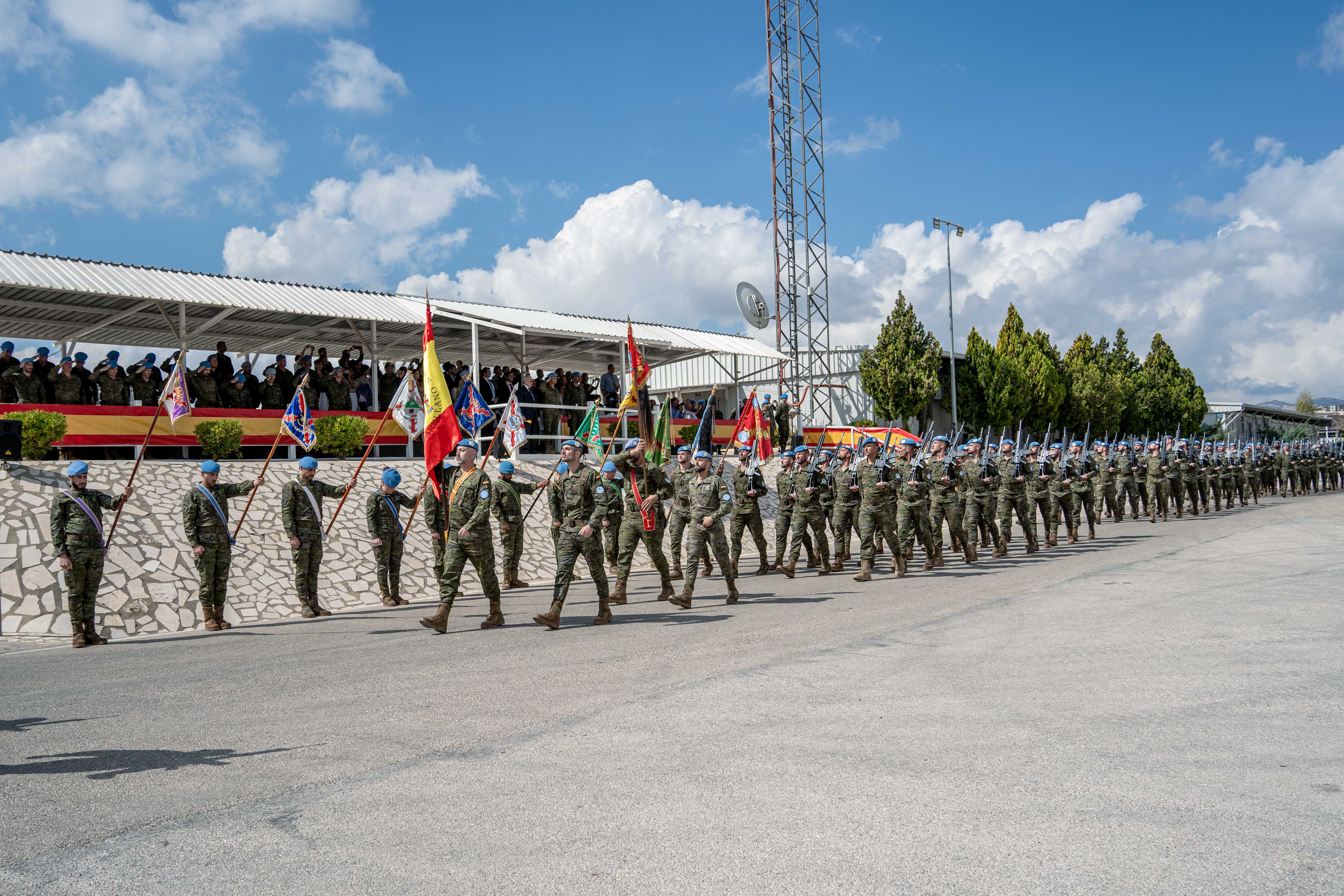 Military parade after the ceremony