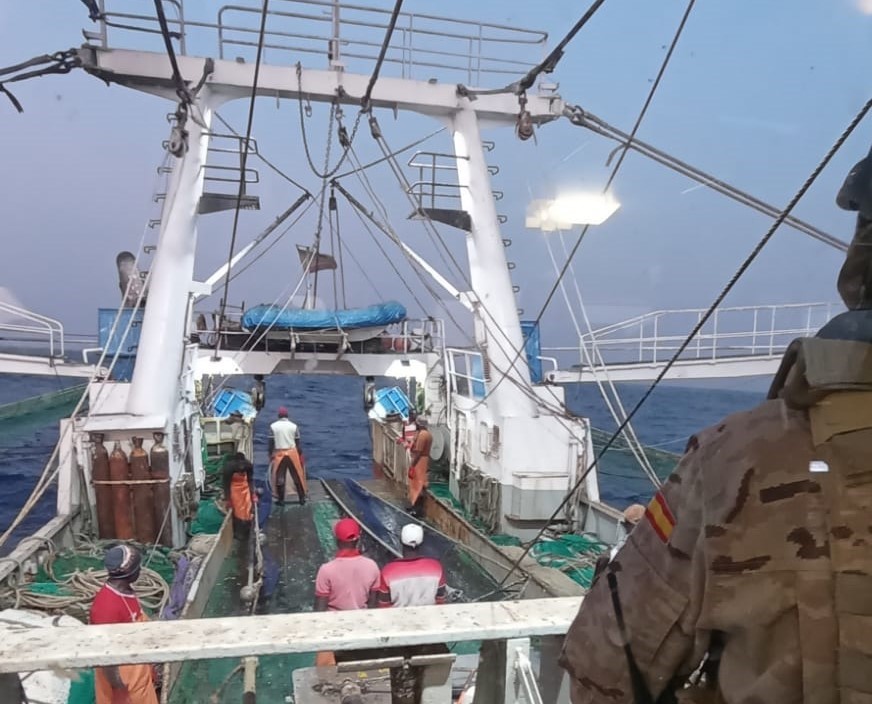 Search Team on board the fishing vessel