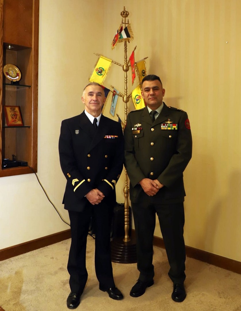 Command Senior Enlisted Leader with his Jordanian counterpart.