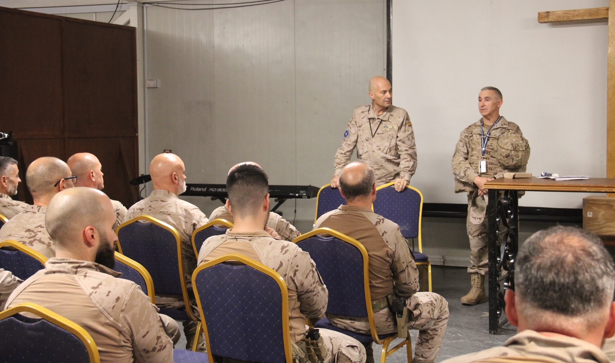Command Senior Enlisted Leader meeting with Spanish personnel