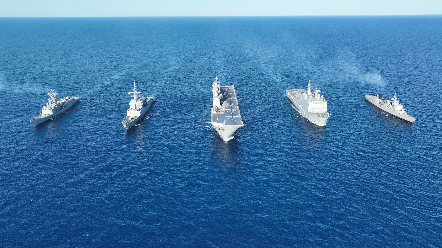 Juan Carlos I', the amphibious assault vessel 'Galicia' and the frigates 'Blas de Lezo' and 'Reina Sofía'