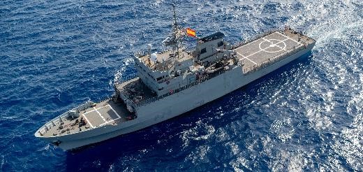 The patrol vessel Vigía deployed in the Mediterranean Sea