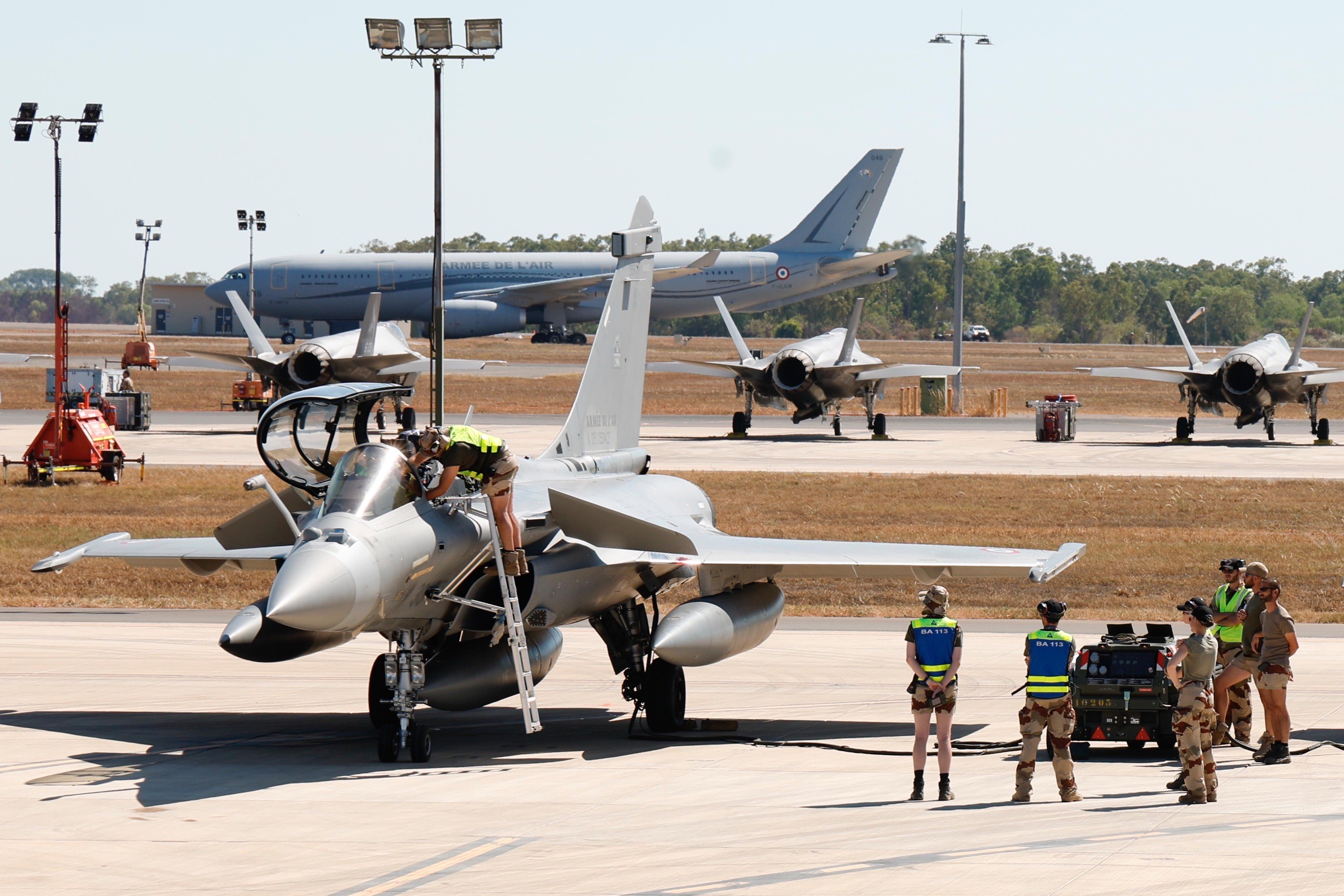 Aviones en las instalaciones aéreas de Darwin