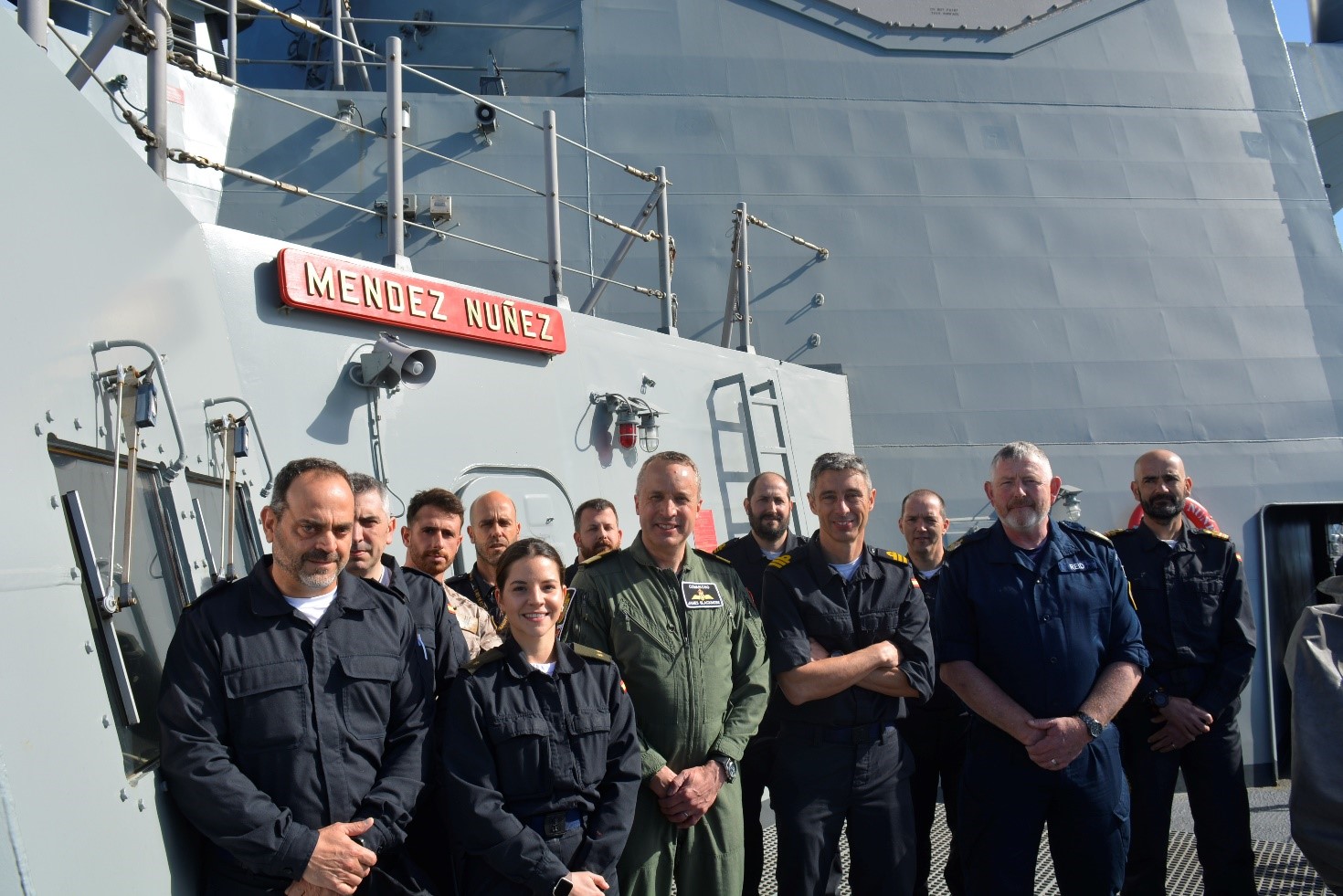 Commodore Blackmore on board the `Mendez Núñez'