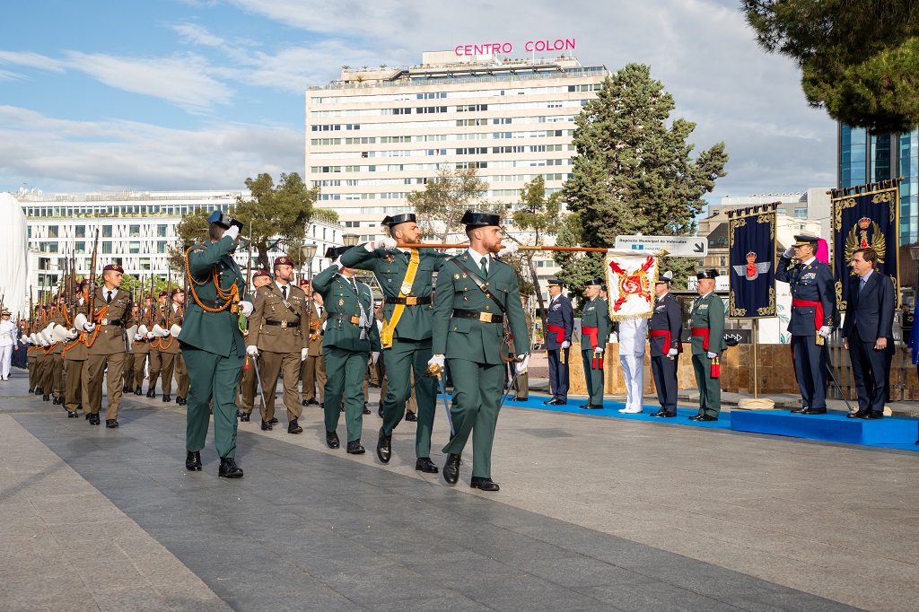 Parade following the flag raising
