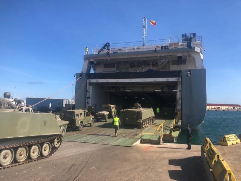 Deployment by the logistics ship Ysabel