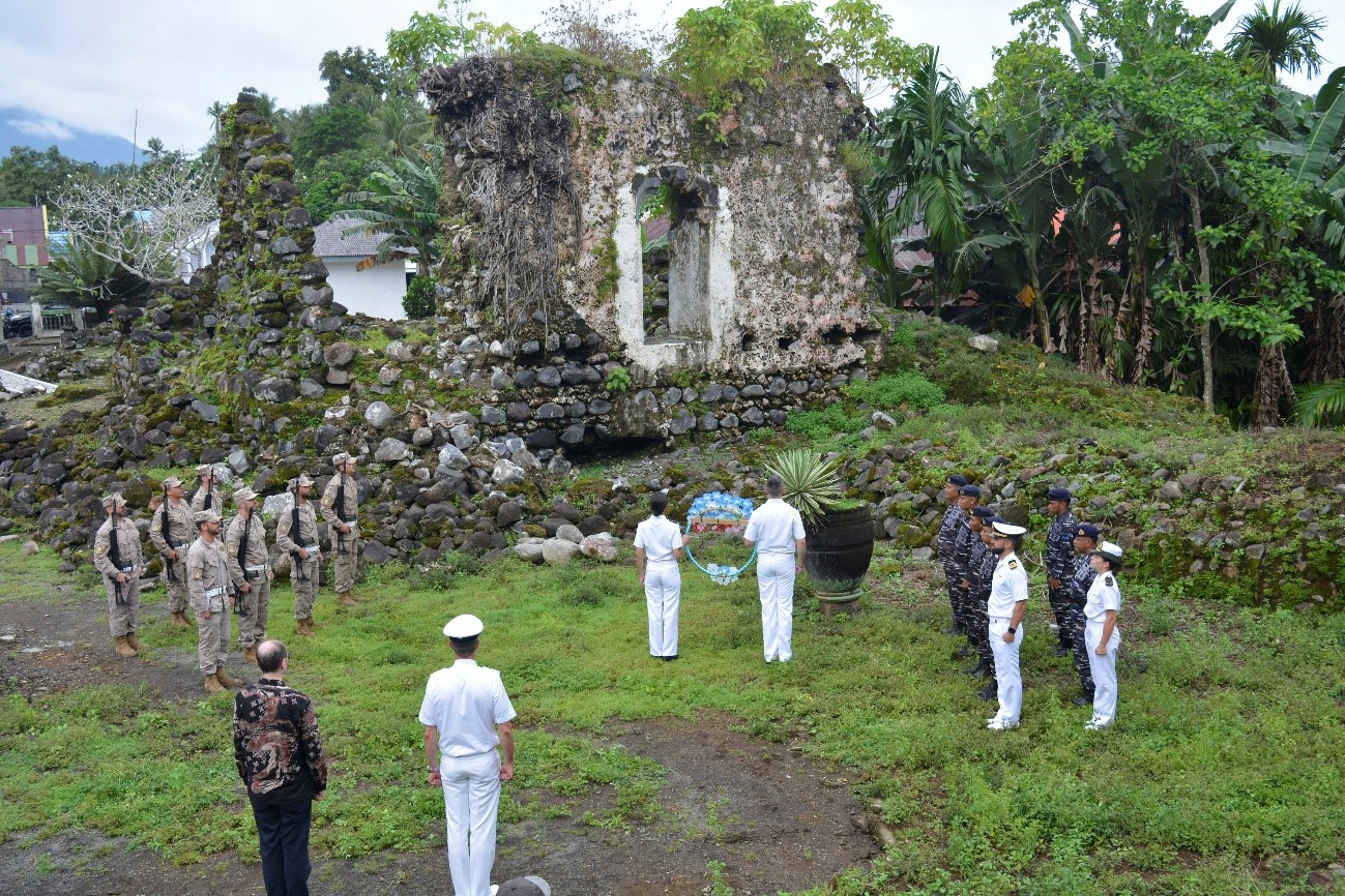 Tribute ceremony for the fallen at Fort Kastela in Ternate