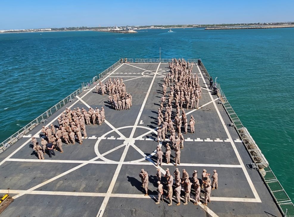 Formation on board LPD Galicia