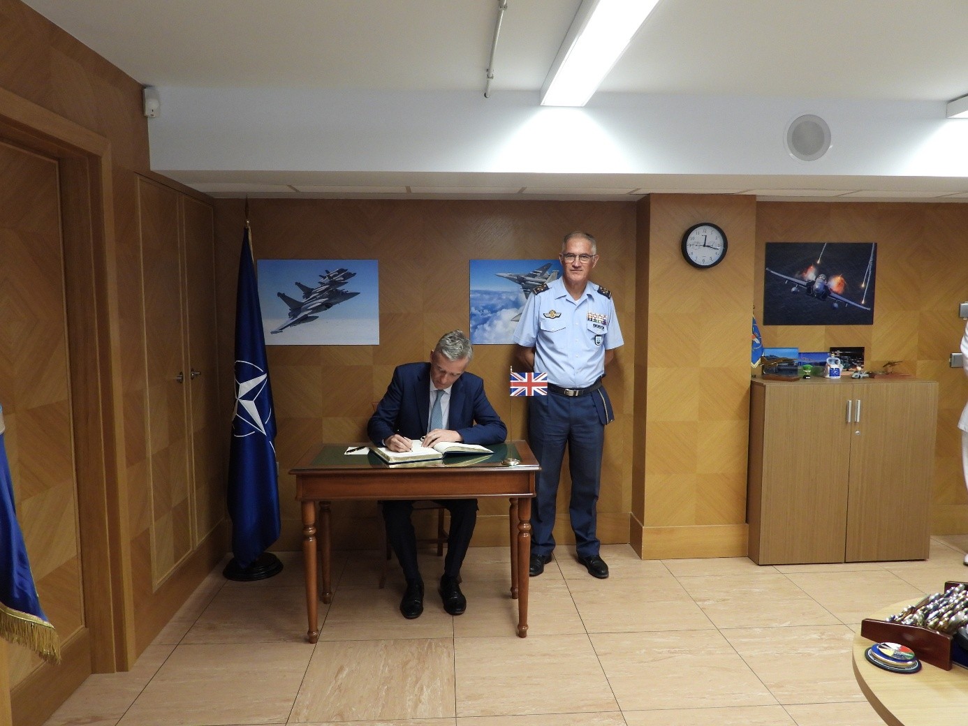 Signing the guest book