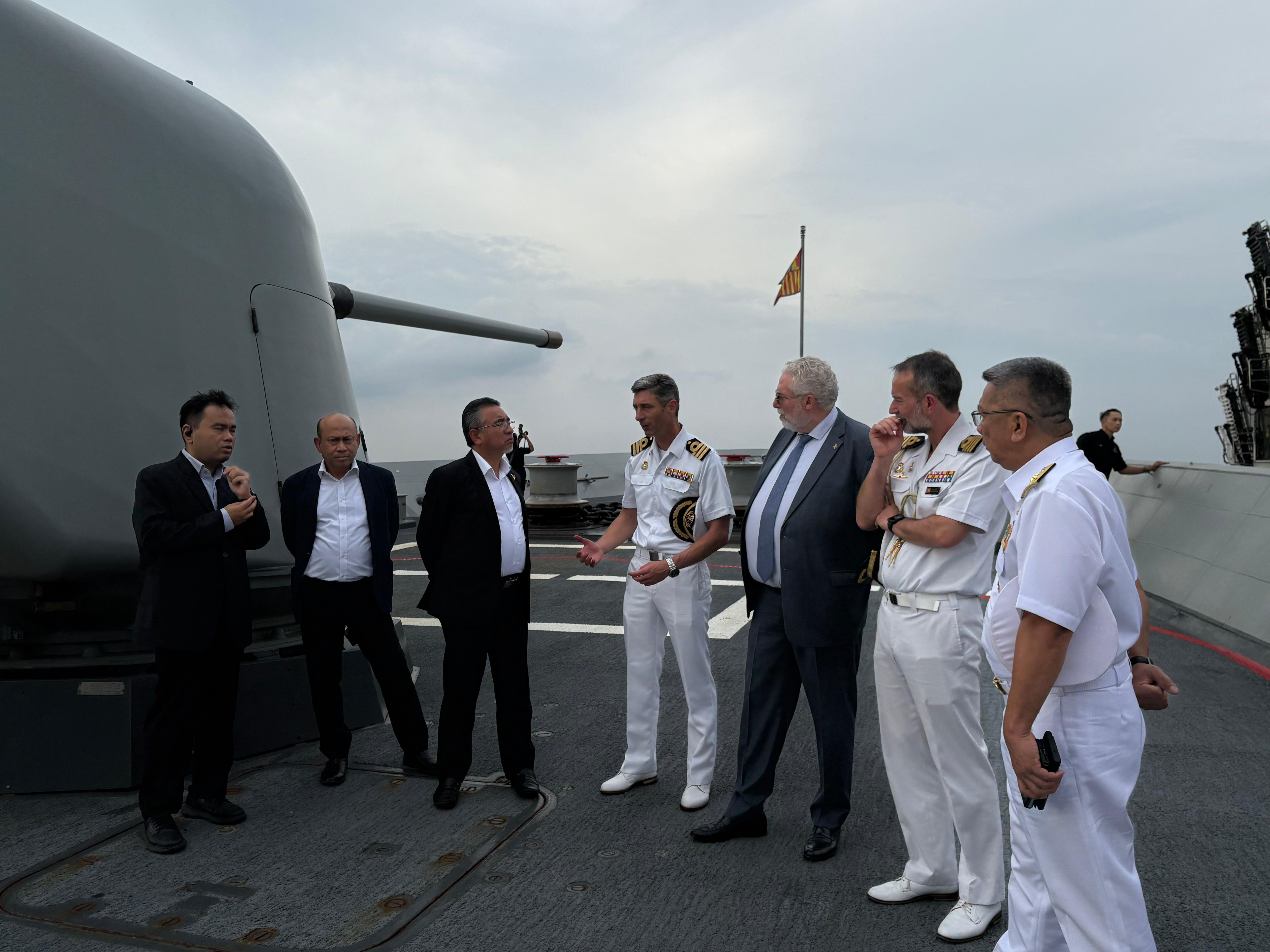 Spanish and Malaysian authorities on board