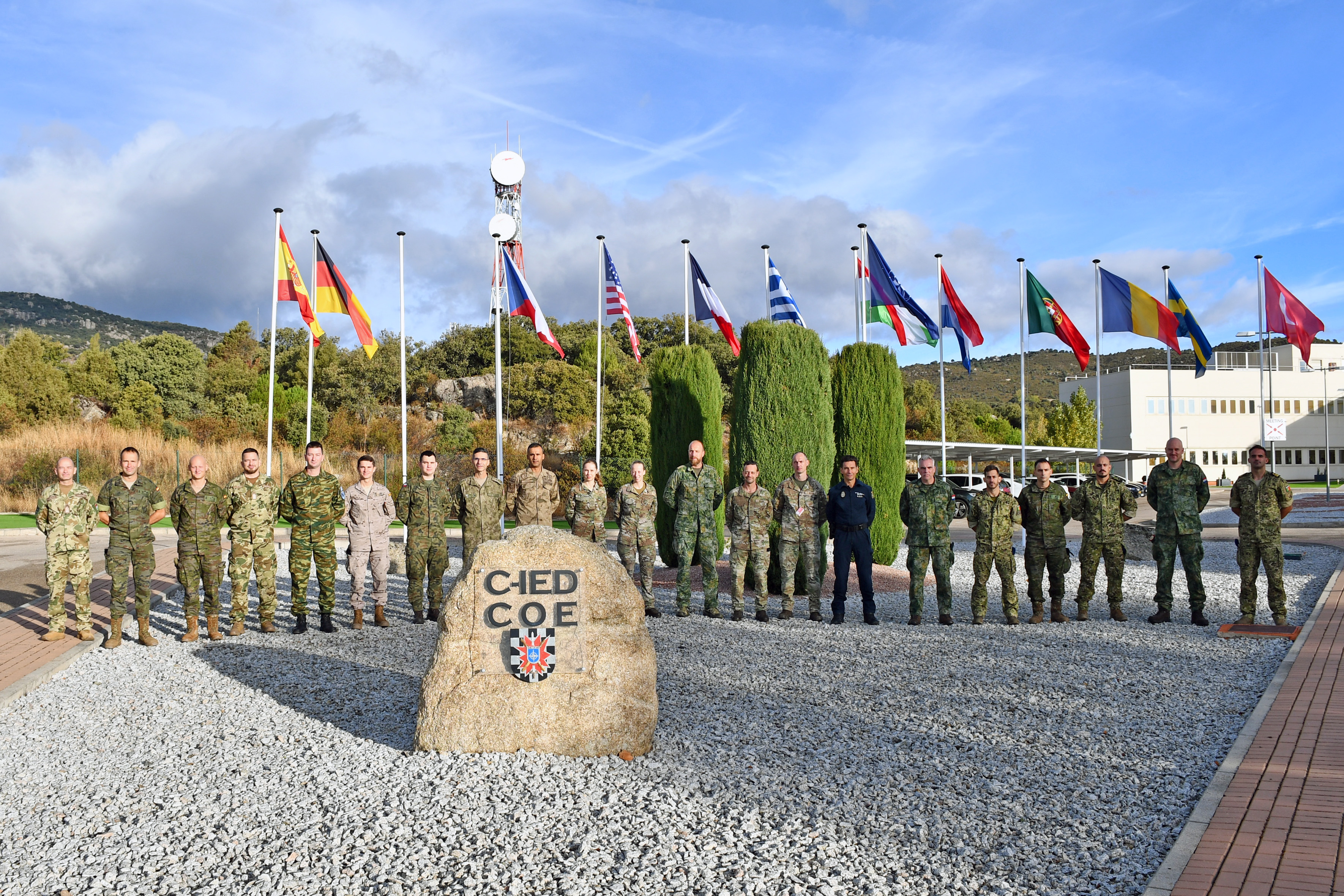 Students on the course