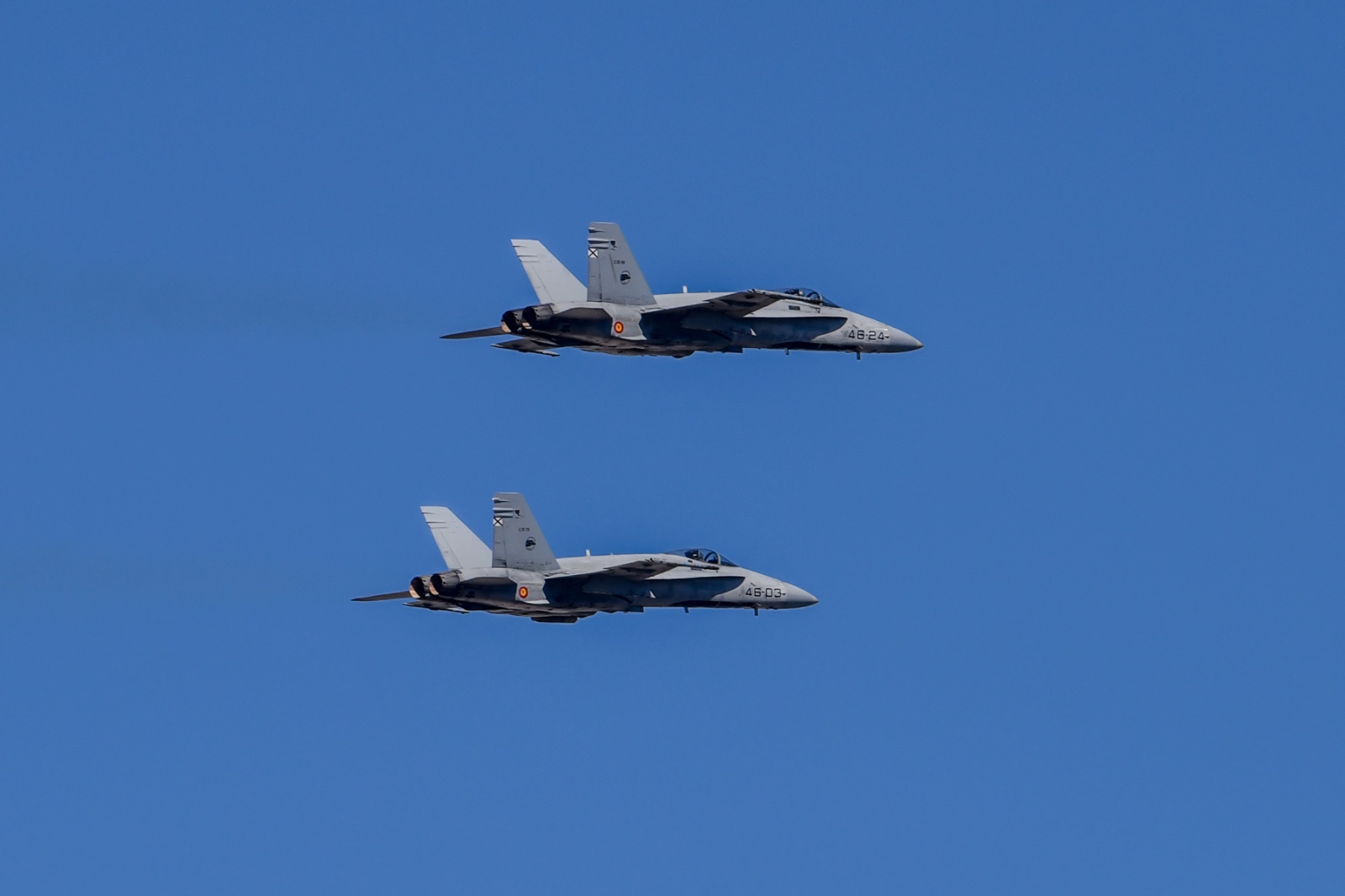 Take-off of the F18 fighter jets