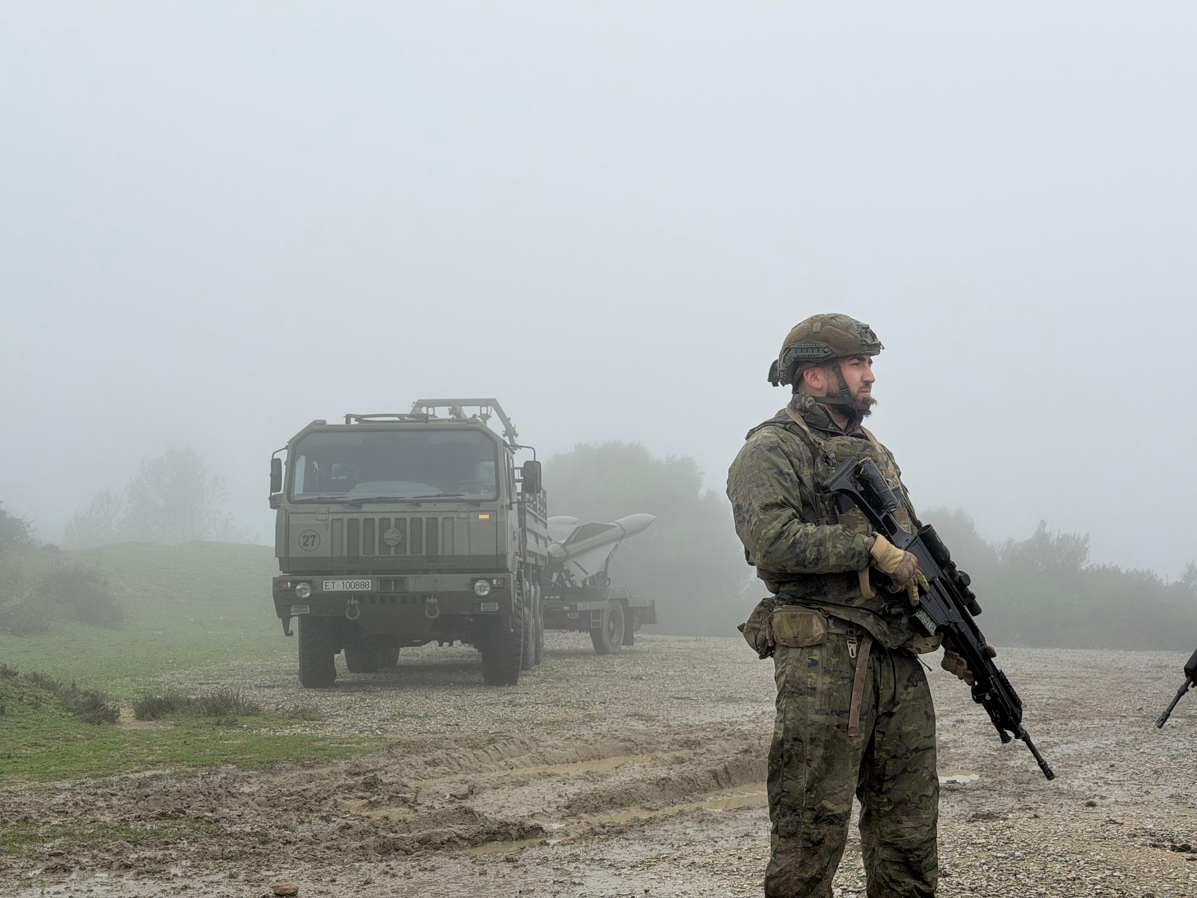 Security personnel from the CARTHAGO Air Defence Unit