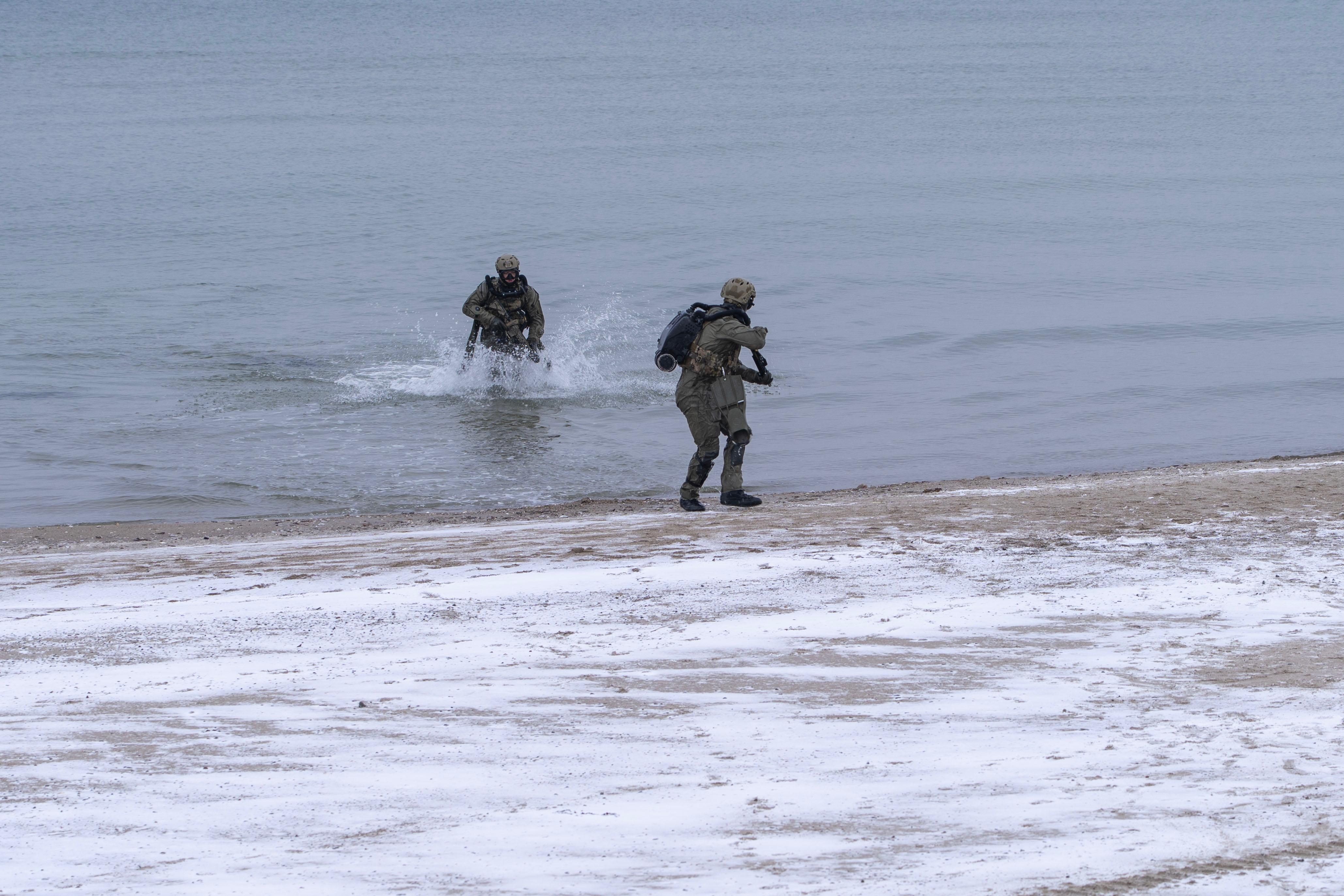Forces exiting the water