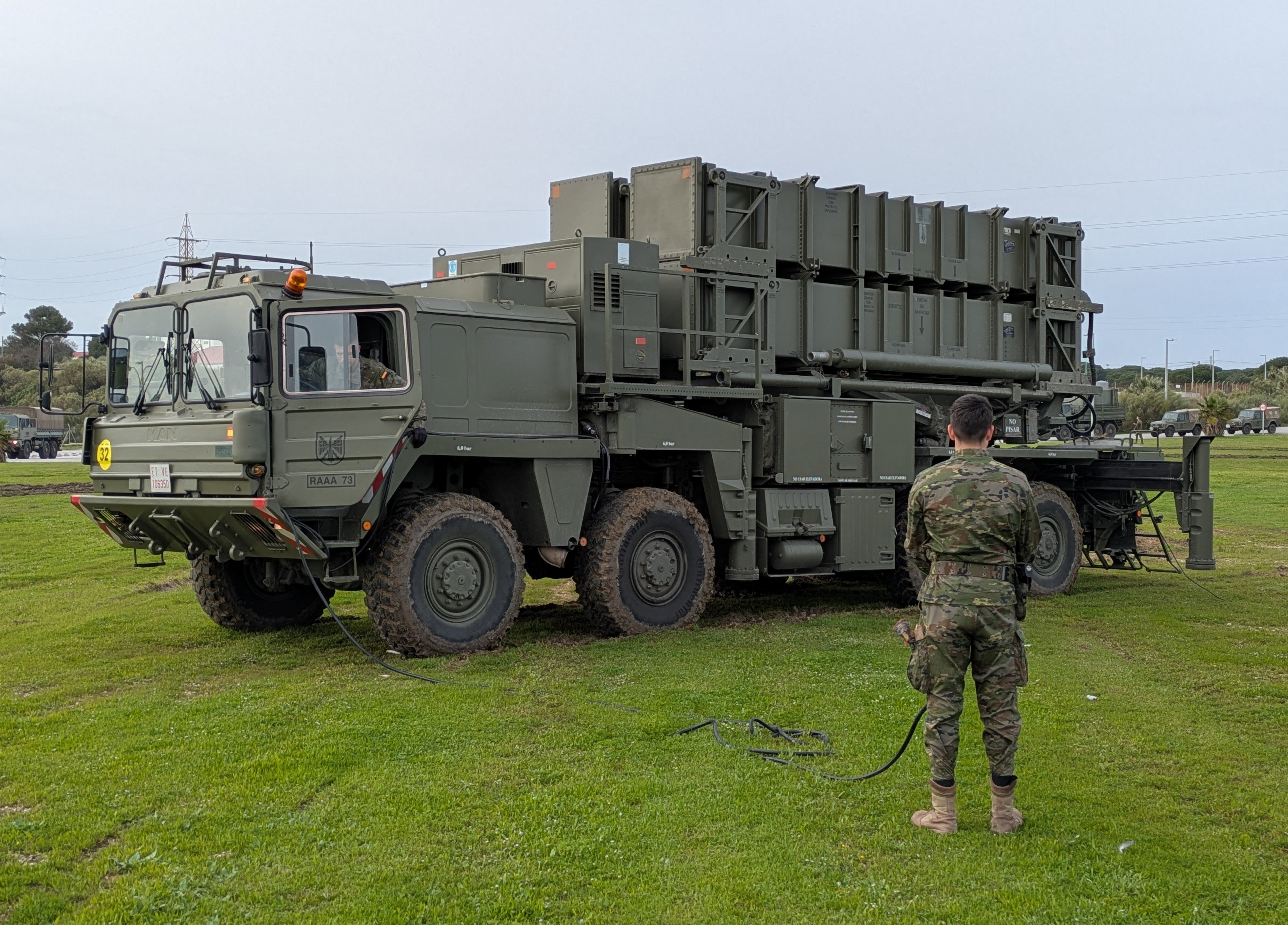 Entrada en posición del lanzador 'Patriot'