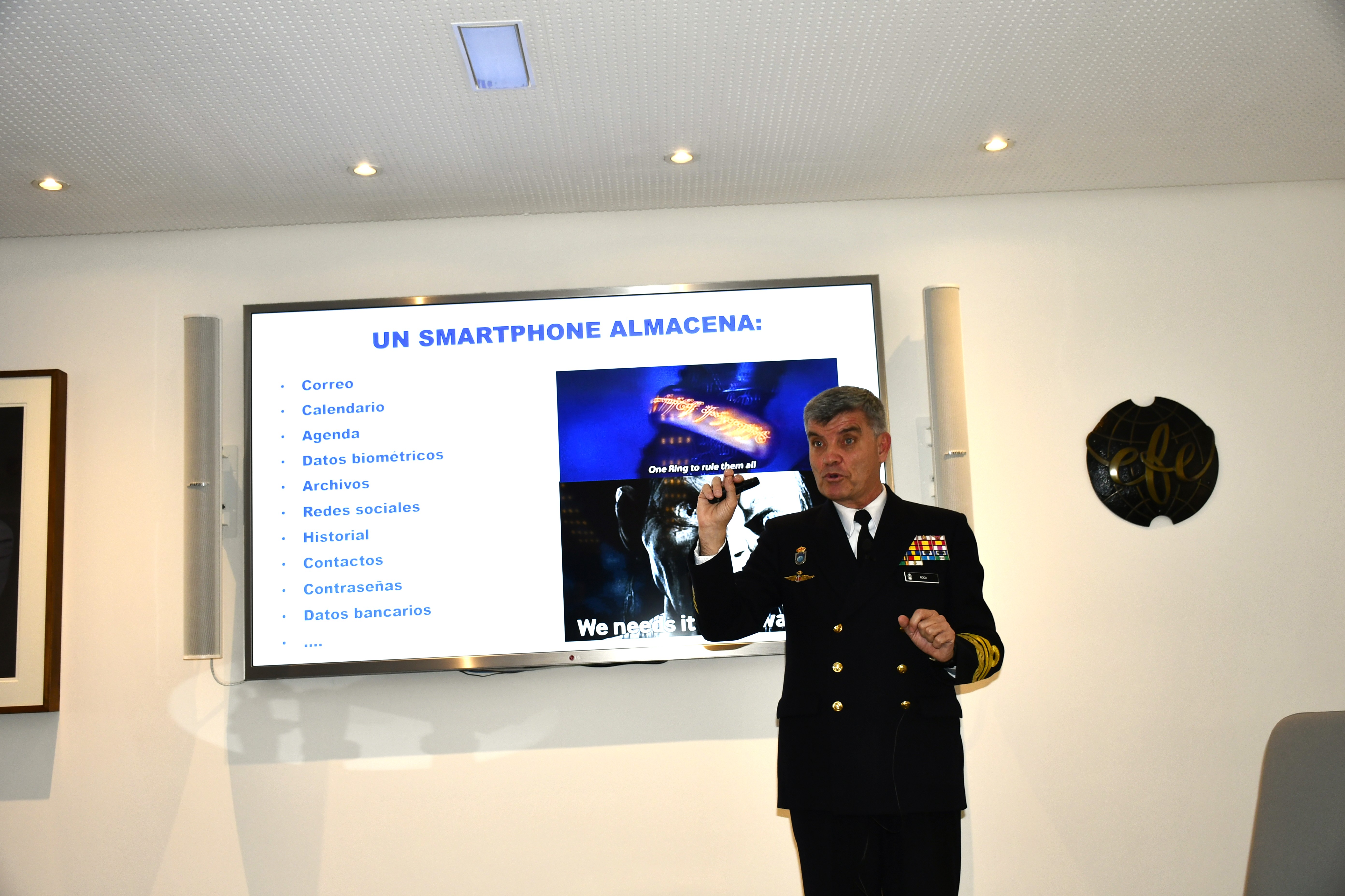 Vice-Admiral Roca at the EFE news agency