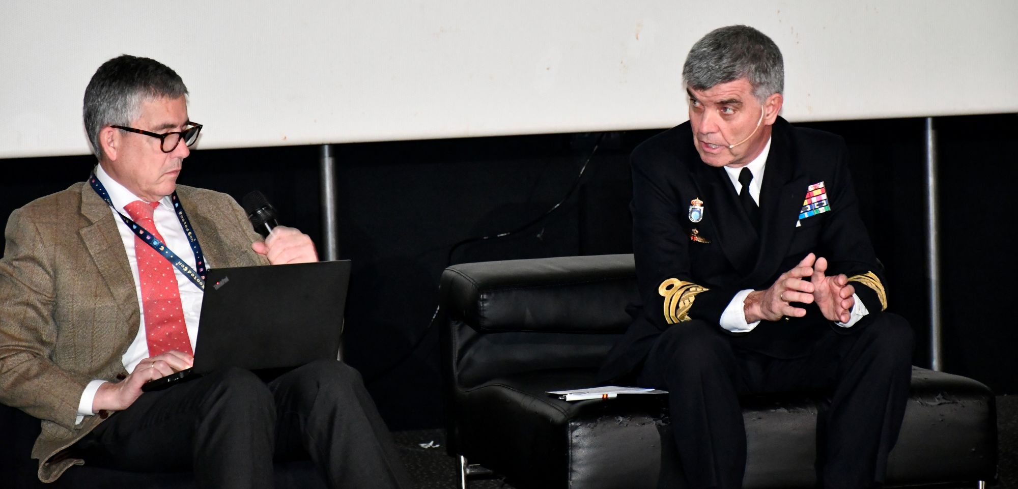 Vice Admiral Roca during his intervention