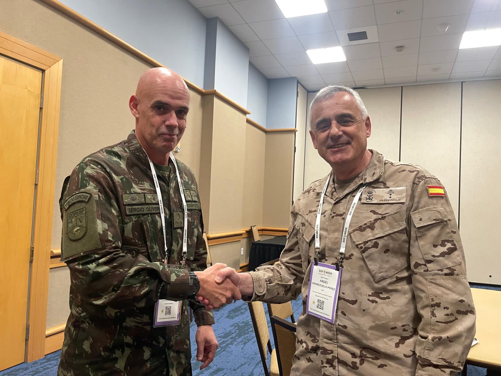 CMCOE with the commander of the Brazilian Special Operations Command, Brigadier General Sergio Oliveira