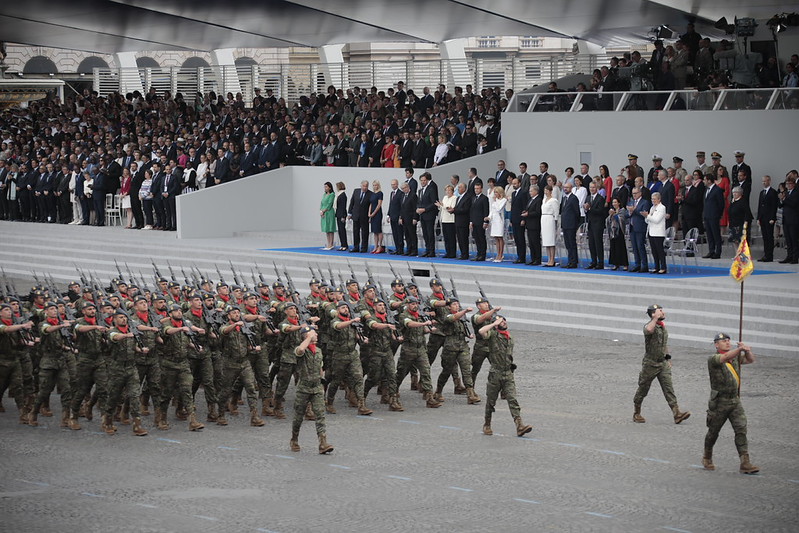 Regimiento Príncipe 3 en el Desfile del 14 de Julio en 2019 (Foto Ruben Somonte MDE)